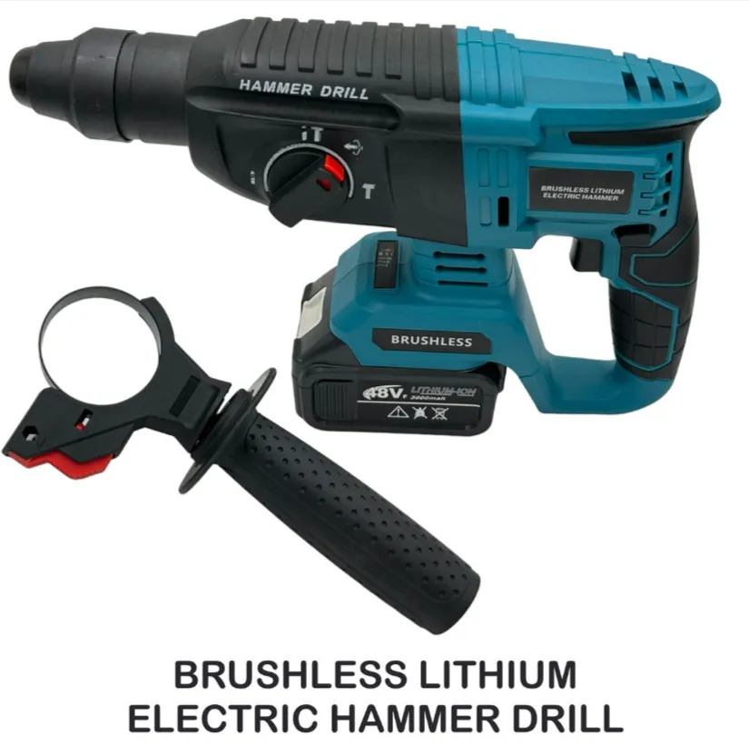 4Pcs Heavy Duty Power Tool Set 2 Battery Packs Cordless Drills Ag-61