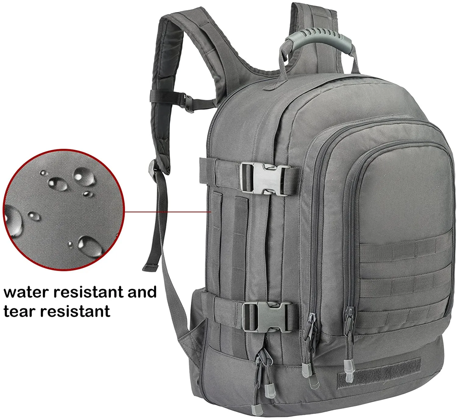 Expandable Backpack 39L-64L Large Military Tactical Bug Out Bag Wth Waist Strap