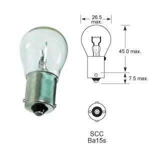 Hella Heavy Duty 24v Tail Lamp Indicator Bulbs BA15s / 21w SCC / No. 241 / Pack of 10