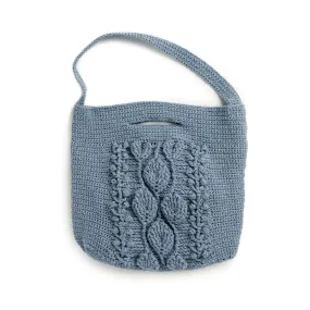 Lily Climbing Leaves Crochet Tote Bag
