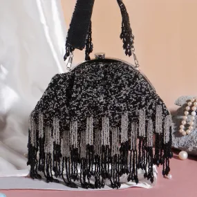 Rocheal beaded designer clutch