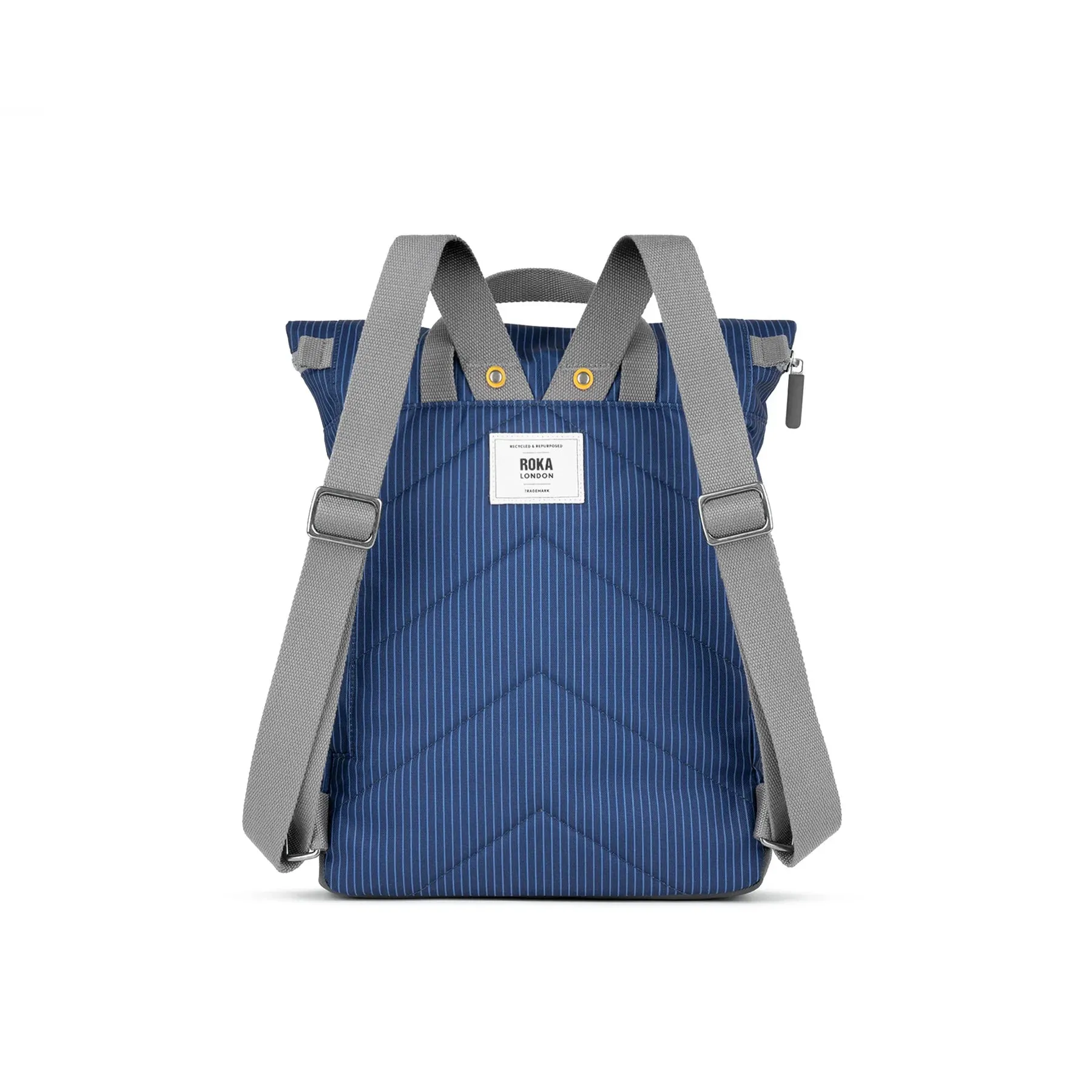 ROKA Canfield B Recycled Canvas Roll-top Backpack – Denim Dark Wash